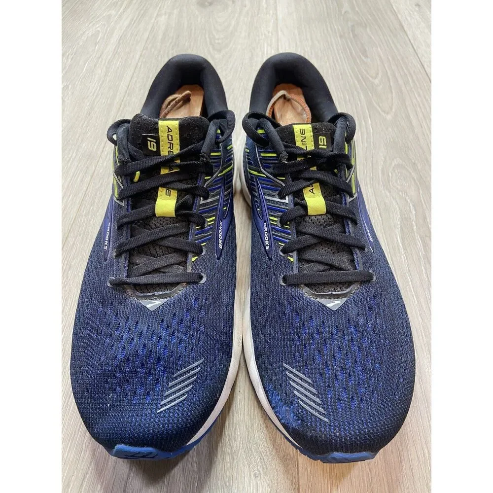 Brooks Shoes Men 9.5‎ Adrenaline GTS 19 Blue Run Athletic Sneaker 1102941D069
